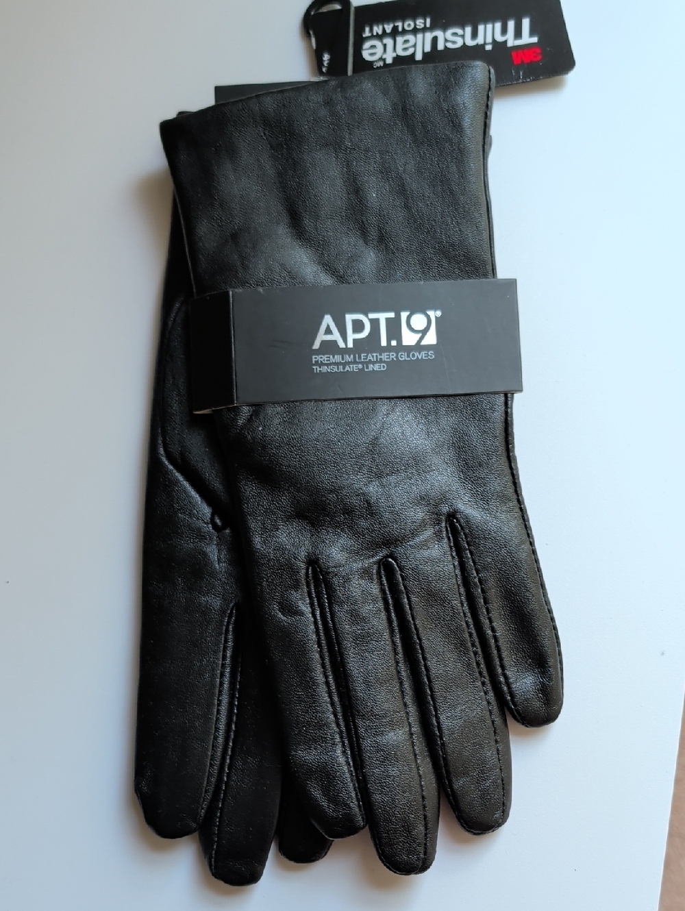 Apt. 9 Black Leather Women's Gloves NWT